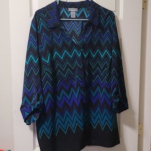 Catherine's chevron pattern blouse 1x